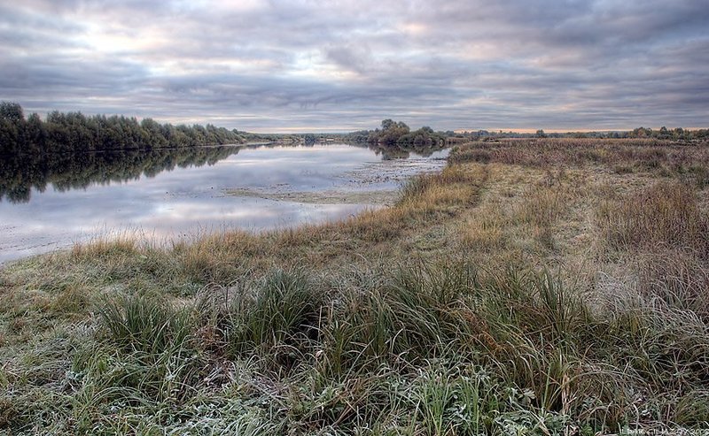 утро, сентябрь холодное утро сентября в теплых розовых тонах... фото превью