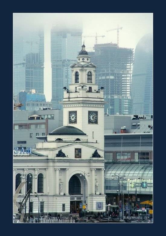 город,башни,москва,высотка,вокзал,туман,кулешов, сити, Кулешов Евгений