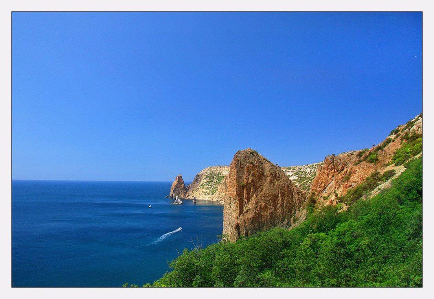 крым, севастополь, мыс, фиолент, яшмовый, пляж, чёрное море, обака, лето, скалы, горы, Deslade