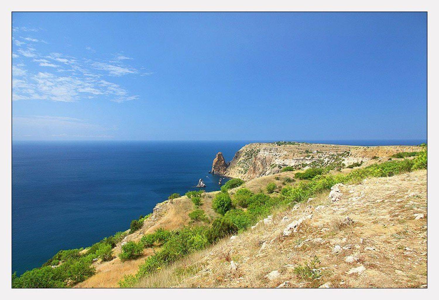 крым, севастополь, мыс, фиолент, яшмовый, пляж, чёрное море, обака, лето, скалы, горы, Deslade