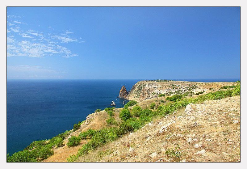 крым, севастополь, мыс, фиолент, яшмовый, пляж, чёрное море, обака, лето, скалы, горы Мыс Фиолент #2 фото превью