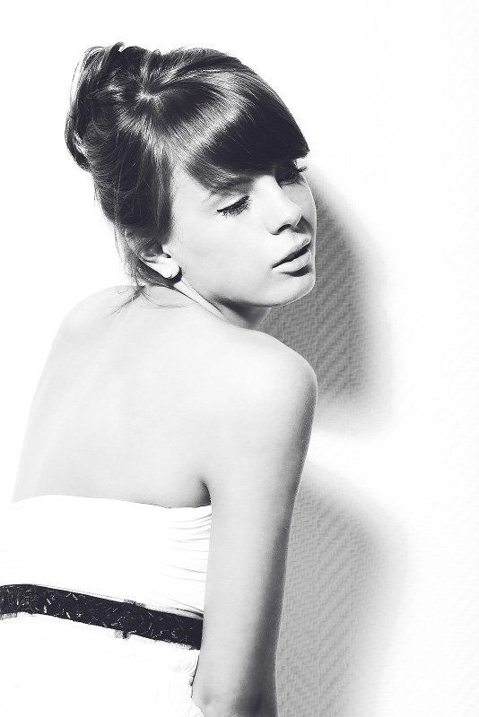 девушка, портрет, ч/б, глаза, цифра *** фото превью