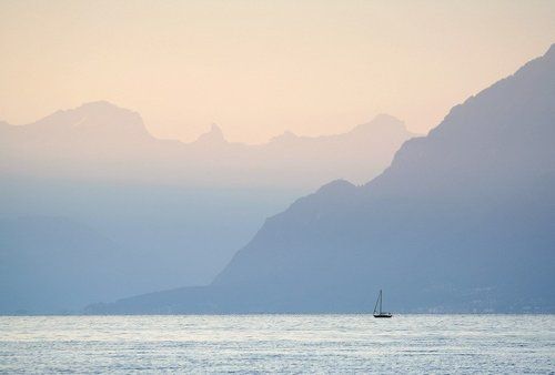 Утро на Женевском озере