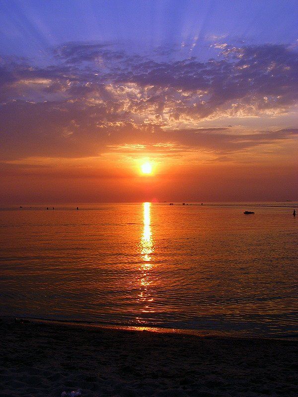 азов, море, солнце, закат Закаты Азова фото превью