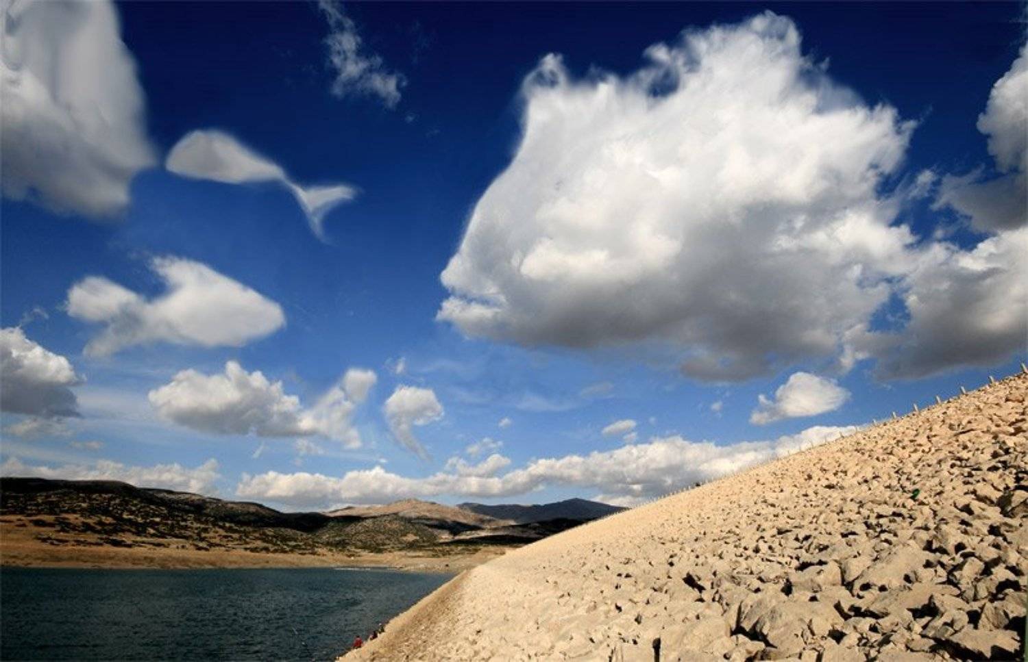 горы, рыбалка, небо, облака, озеро, Olga Aglyamova