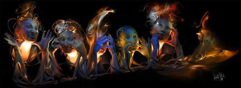 светографика, свет, графика, портрет, история, сюжет Портретная вязь  (Светографика 2008) фото превью