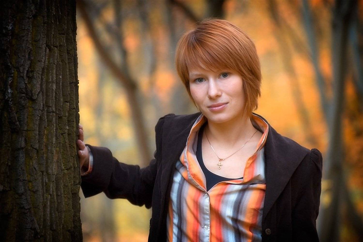 девушка, осень, природа, портрет, настроение, Павел