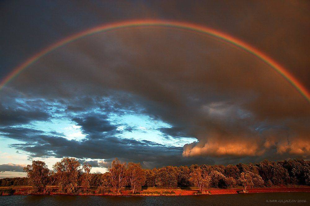 радуга, закат, река, ильдар, гилязов, Ildar