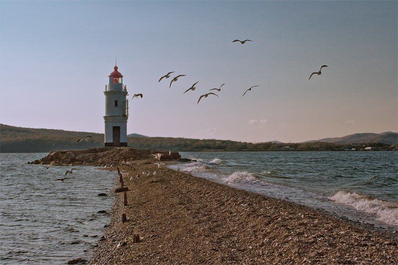 маяк утром фото превью