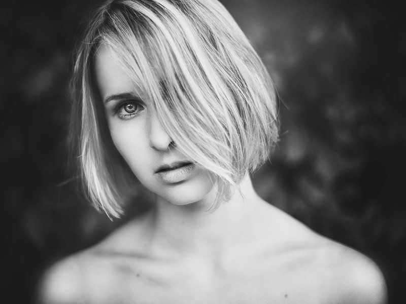 50mm, Взгляд, Глаза, Лето, Портрет, Ч/б, Чб, Чувства, Эмоция Irina фото превью