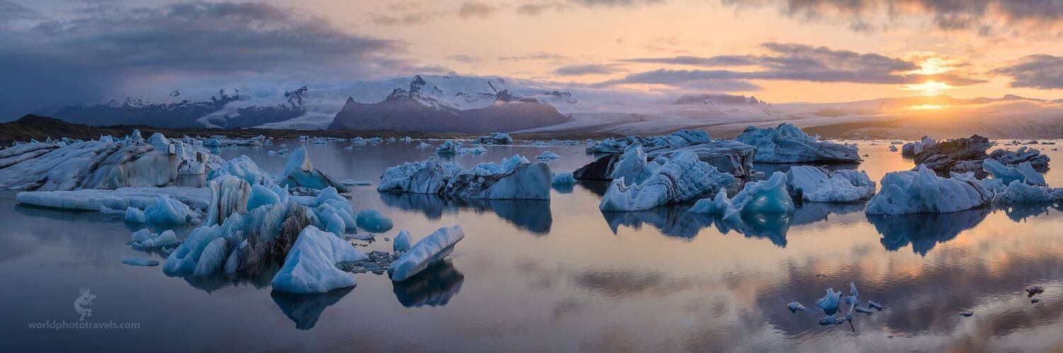 jokulsarlon, glacial, lagoon., iceland, Майк Рейфман