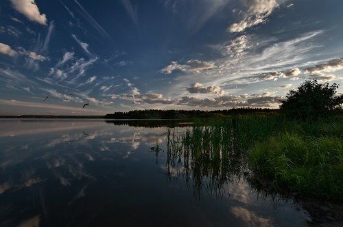 А небо в озере купалось!