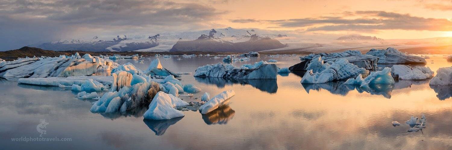 jokulsarlon, glacial, lagoon., iceland., Майк Рейфман