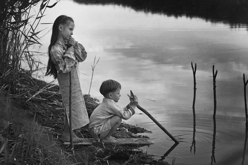 на рыбалке фото превью