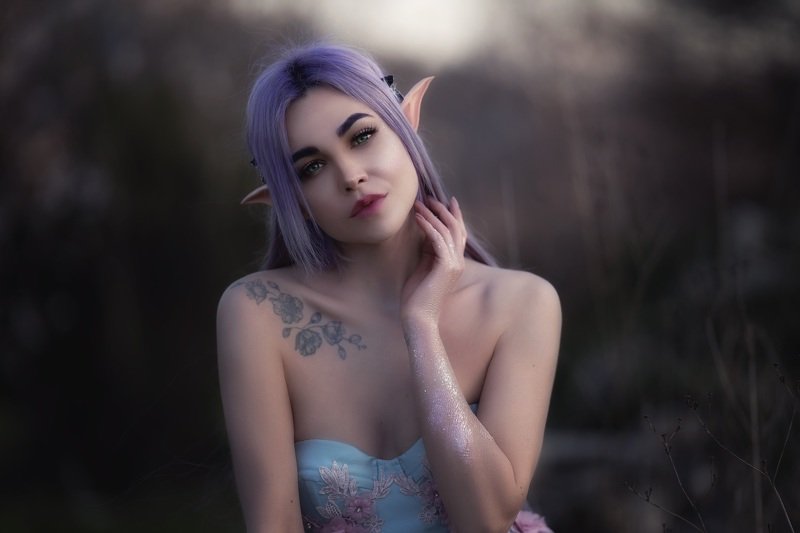 девушка фентези портрет Эльфийка фото превью