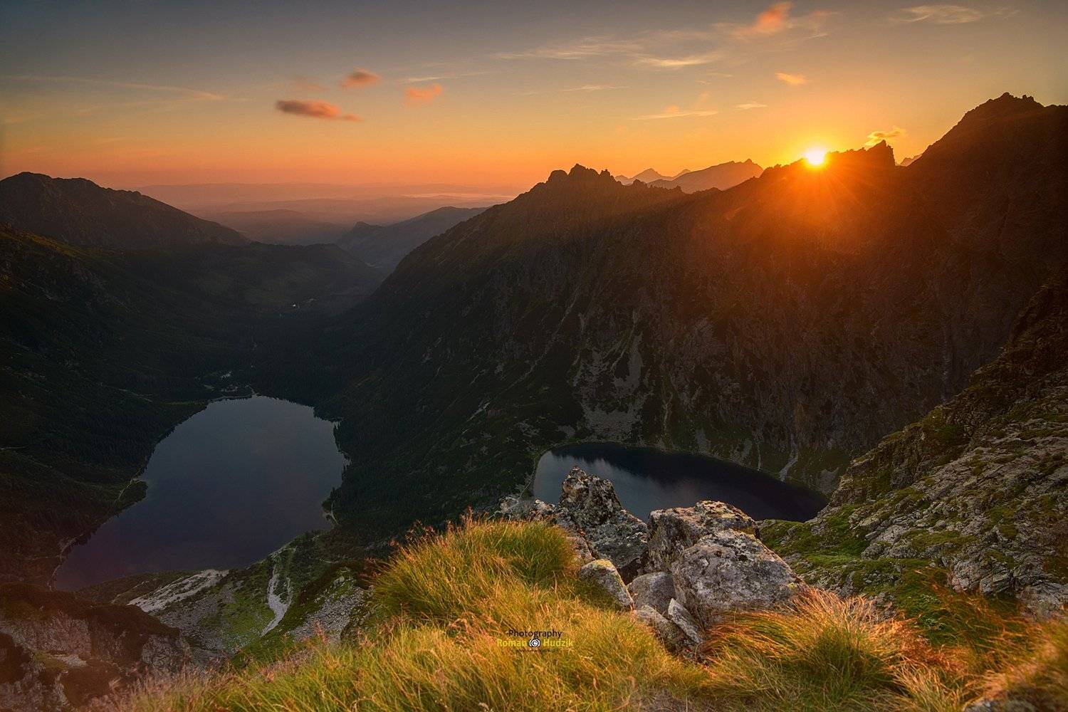 mountains, vacation, sunrise, lake, Poland, clouds, sky, landscape,, Roman Hudzik