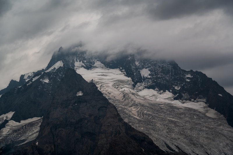 dombay, mountains, snow, cloudly, landscape, glacier, autumn, peak, rock Dombay. фото превью