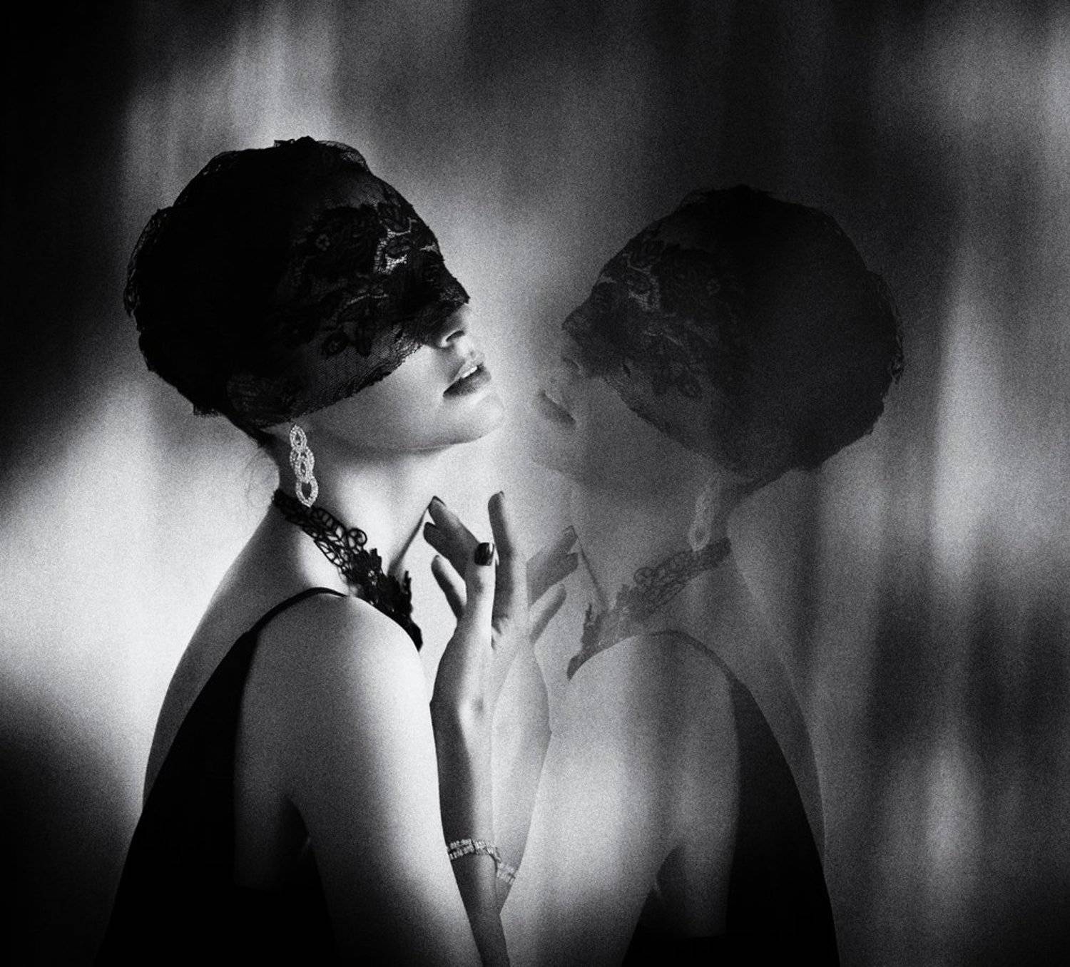 черно-белое, женщина, портрет, Анастасия Кушнырь