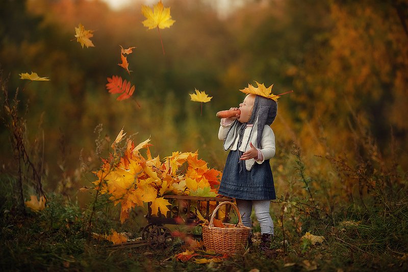 Зайка и осень фото превью