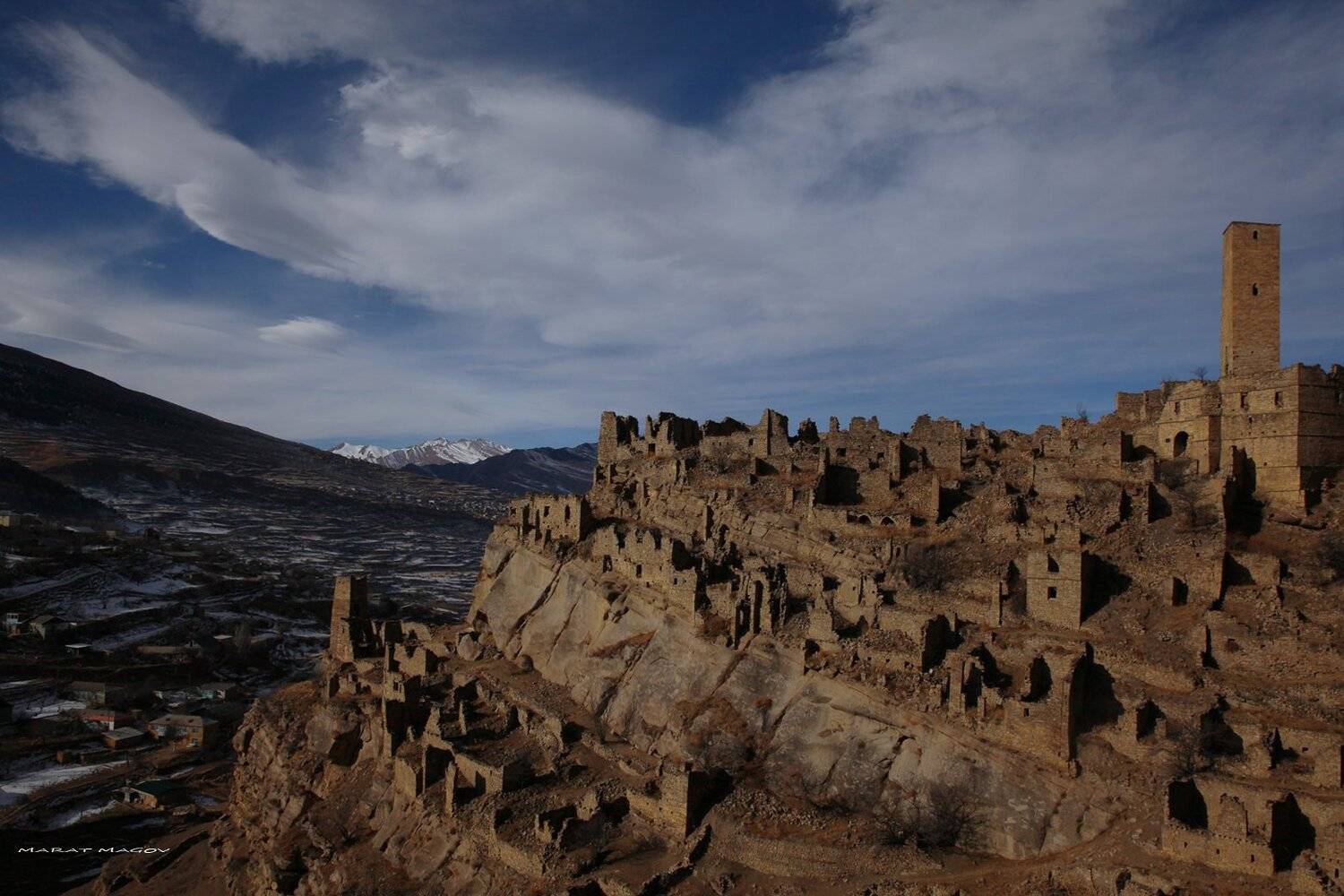 аул,кахиб,старый кахиб,горы,вершины,пейзаж,небо,деревья,дагестан,природа, Marat Magov