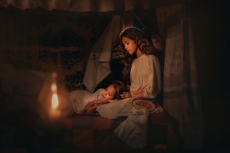 девочка, портрет, сказка, деревня Сестры фото превью