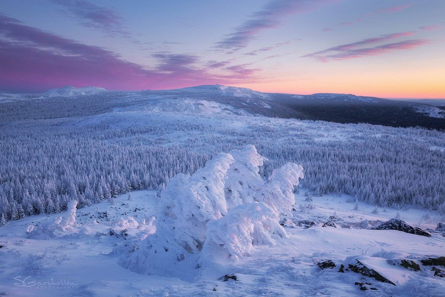 Южный Урал, Урал, Иремель, Большой Иремель, зимний пейзаж, Башкирия, Сергей Гарифуллин