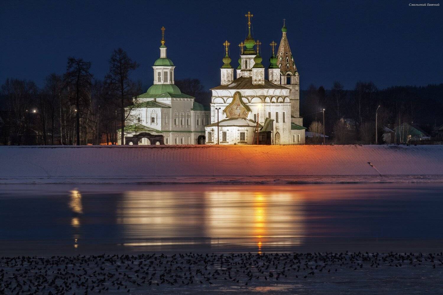 великий устюг, вологодская область, сухона, зима, вечер., Смольский Евгений