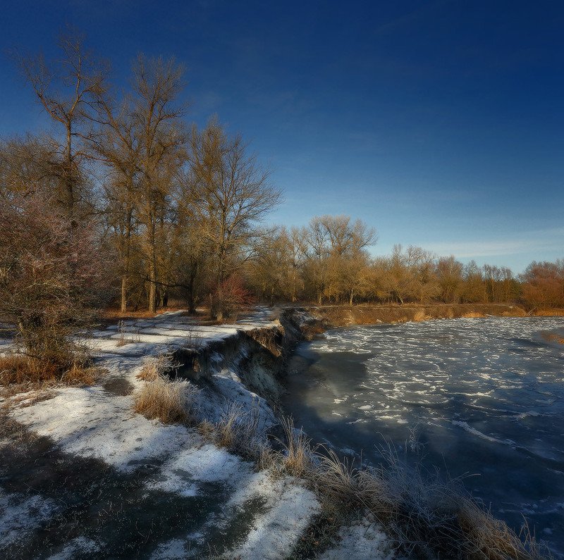 зима, мороз, иней, река *** фото превью