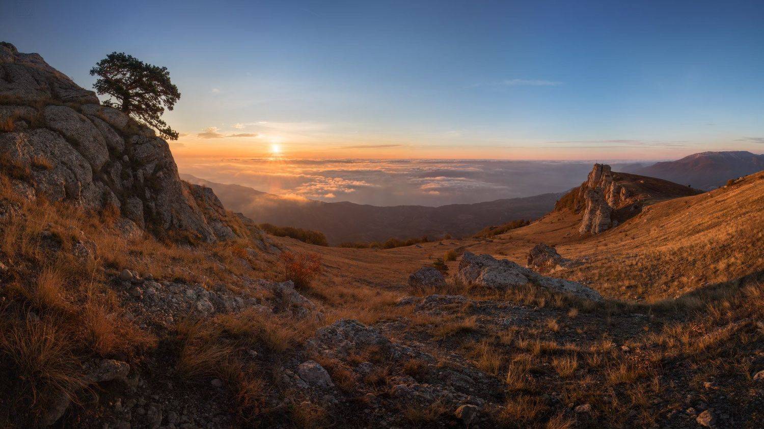 крым, демерджи, осень, рассвет, demerdzhi, crimea, autumn, dawn, Виктор Иванов