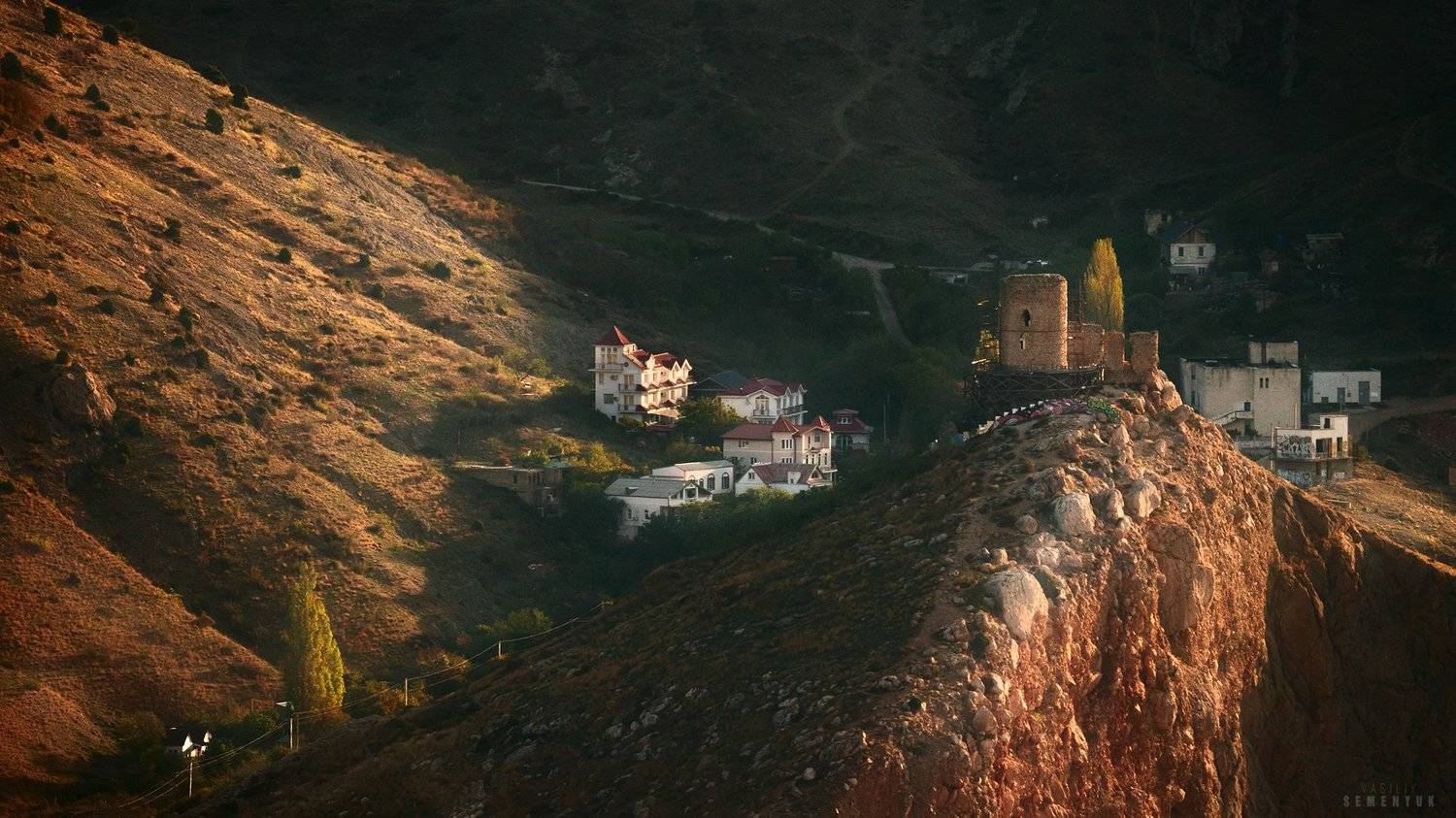 крым, балаклава, кефало-вриси, чембало, осень, рассвет, горы, dawn, mountain, fall, autumn, castle., Семенюк Василий