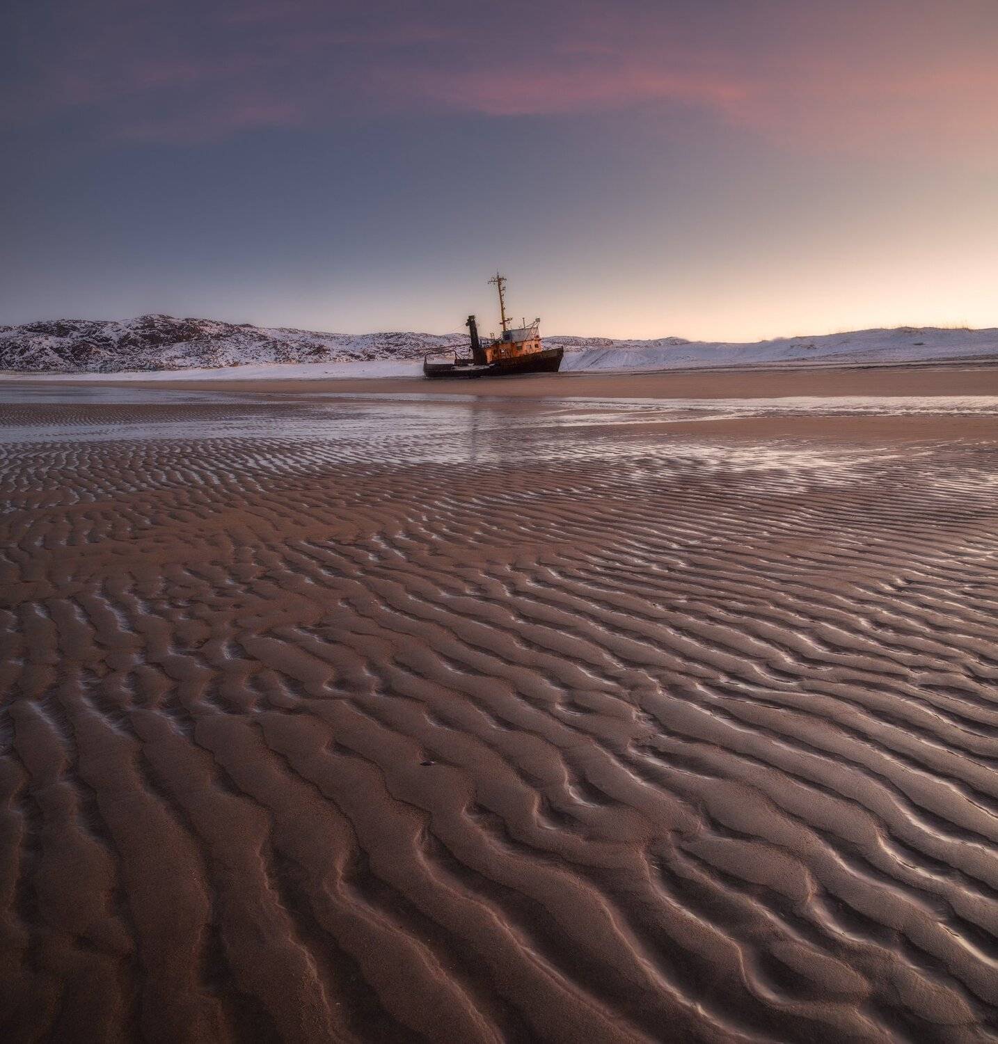 пейзаж,кольский,север,зима,катер,териберка, Виталий Истомин