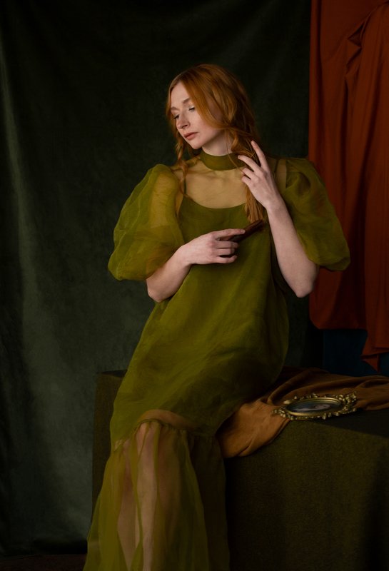 fine art portrait Lady with comb фото превью