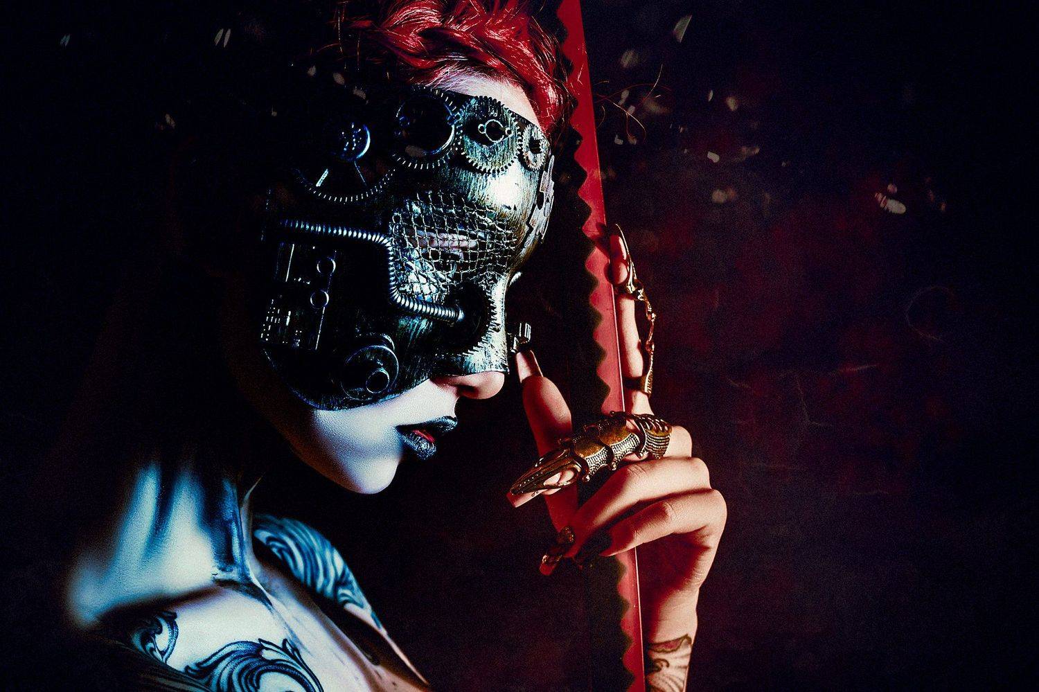 woman, portrait, conceptual, studio, cyberpunk, Руслан Болгов (Axe)