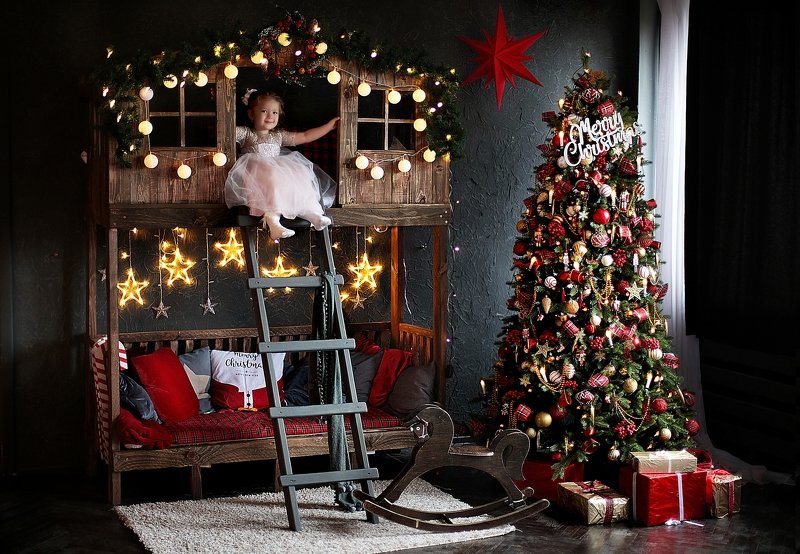 студия, помолейко, девочка, новогоднее, студия, фотостудия Новогодняя сказка фото превью