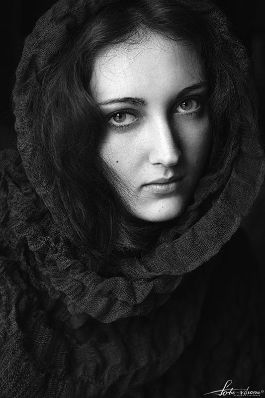 Foto-vdvoem, Глаза, Портрет, Портрет девушки, Портретная съемка, Фото вдвоем, Фото-вдвоем, Черно-белая фотография, Черно-белое фото Анастасия фото превью