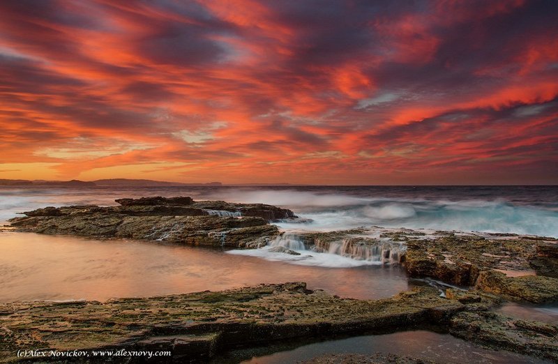 Australia, Seascape, Sunset, Sydney A drama in the sky фото превью