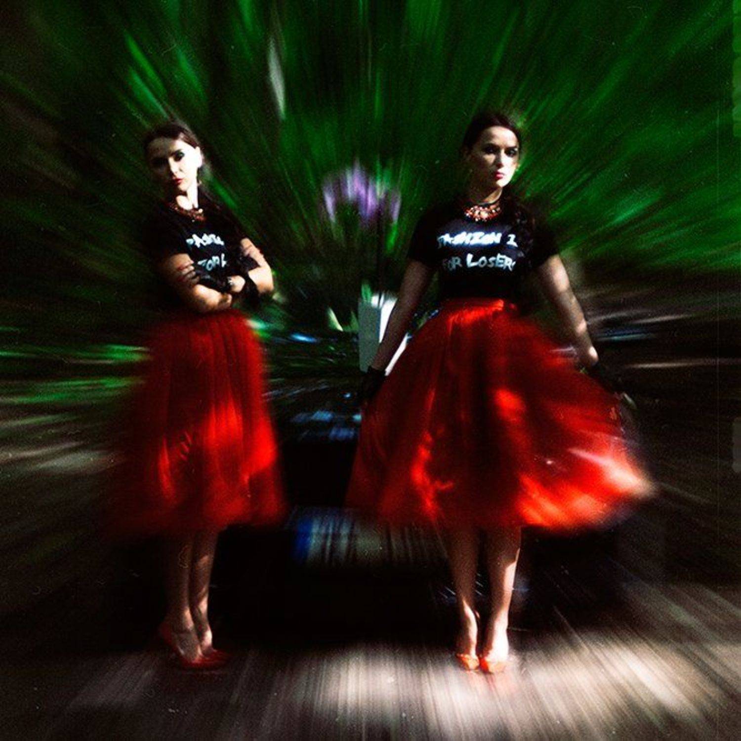 Арт, Близнецы, Девушки, Мак, Портрет, Сочно, Ярко, Lina Kuba