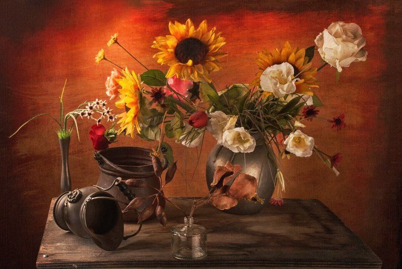 Этюд с цветами фото превью