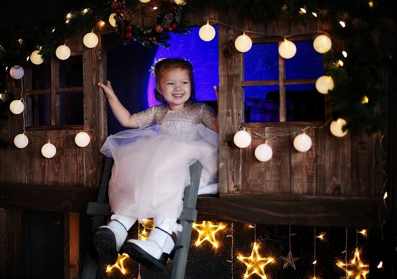 студия, помолейко, девушка, новогоднее, студия, фотостудия, дети, ребенок Новогодняя сказка фото превью