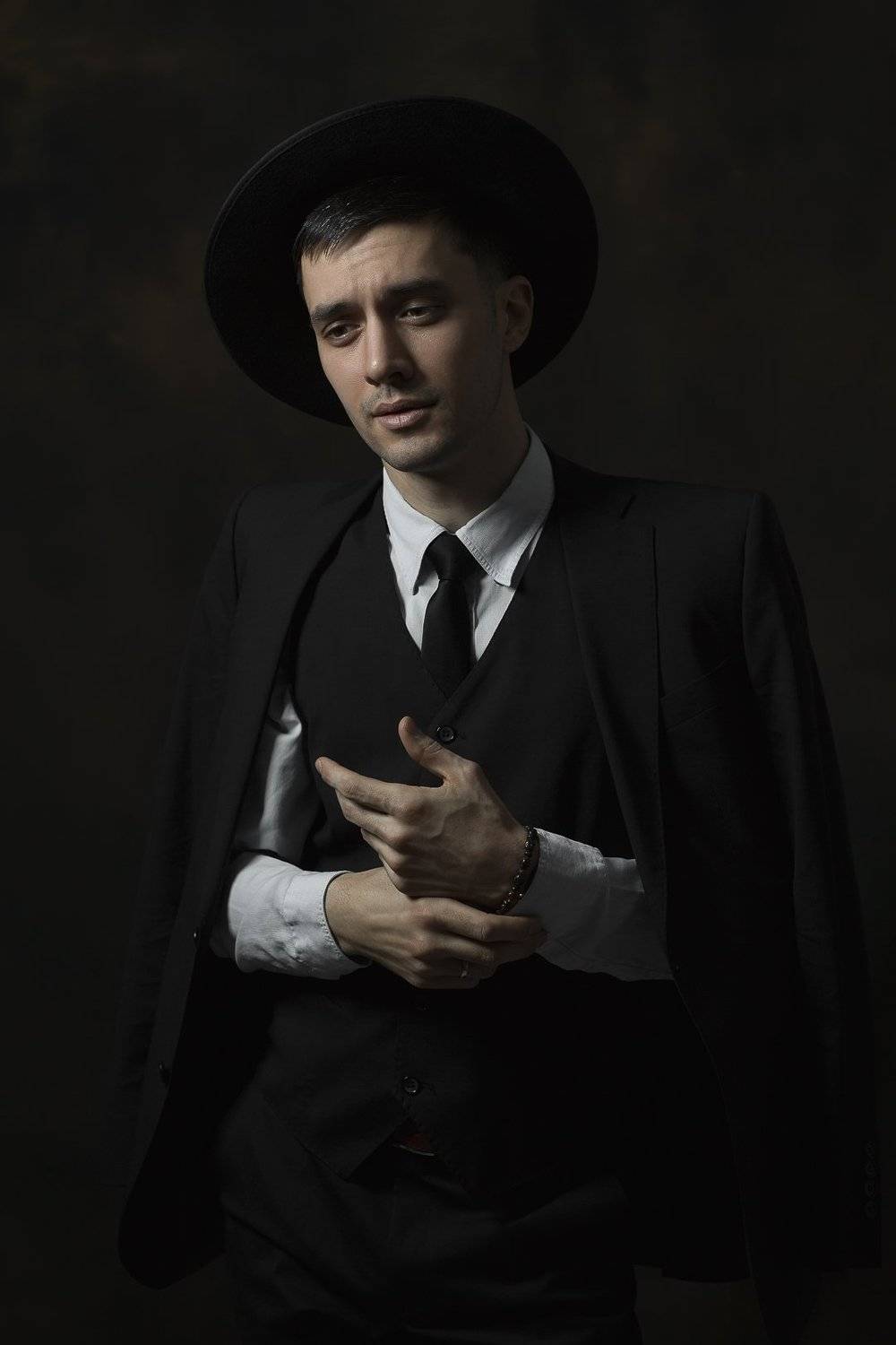 man, portrait, hat, guy, suit, мужчина, портрет, шляпа, парень, костюм, Вероника Баласюк