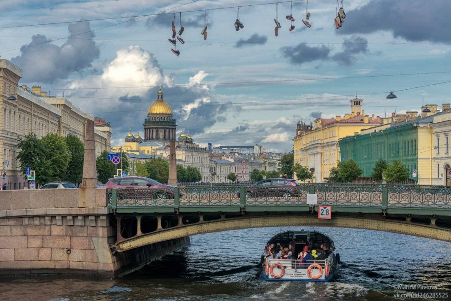город ,санкт-петербург, городской пейзаж, поцелуев мост, летний вечерний петербург, исаакиевский собор, набережная реки мойки, Марина Павлова
