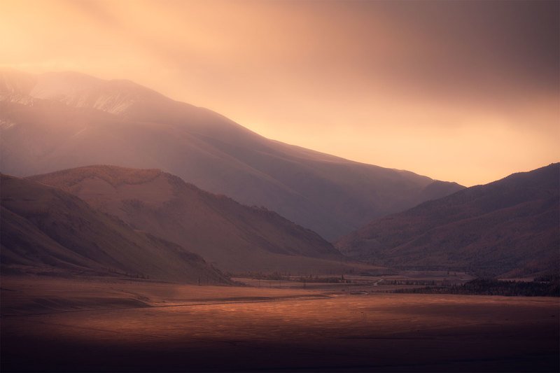 Облачно в Курайской степи. Алтай фото превью