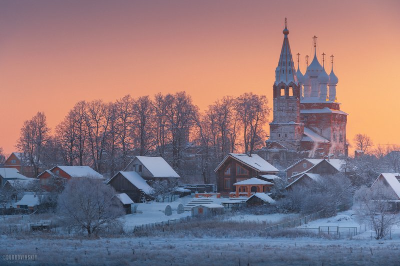 дунилово, ивановская область, мороз, храм, село, зима Дунилово фото превью