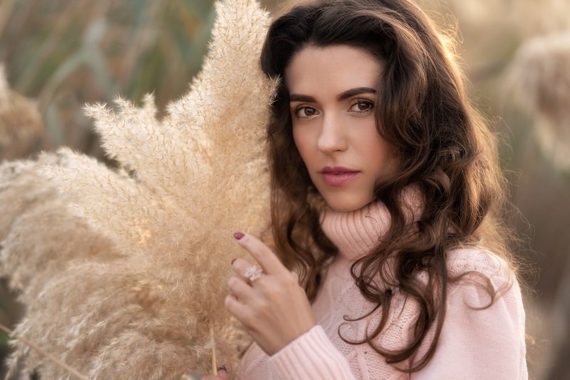 портрет девушка природа Нежность фото превью