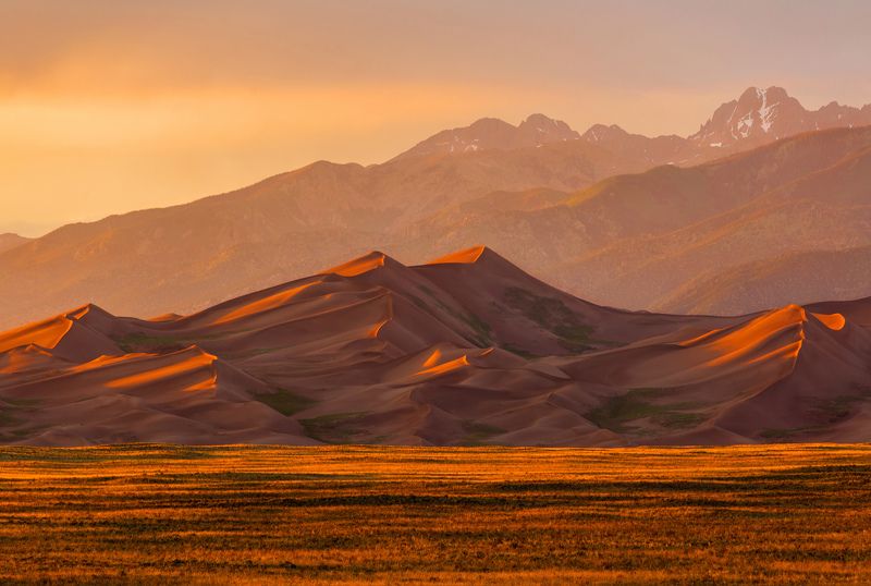 пейзаж, колорадо, дюны, nationalpark, colorado, usa, landscape, dunes, sunset Закат в великих дюнах фото превью