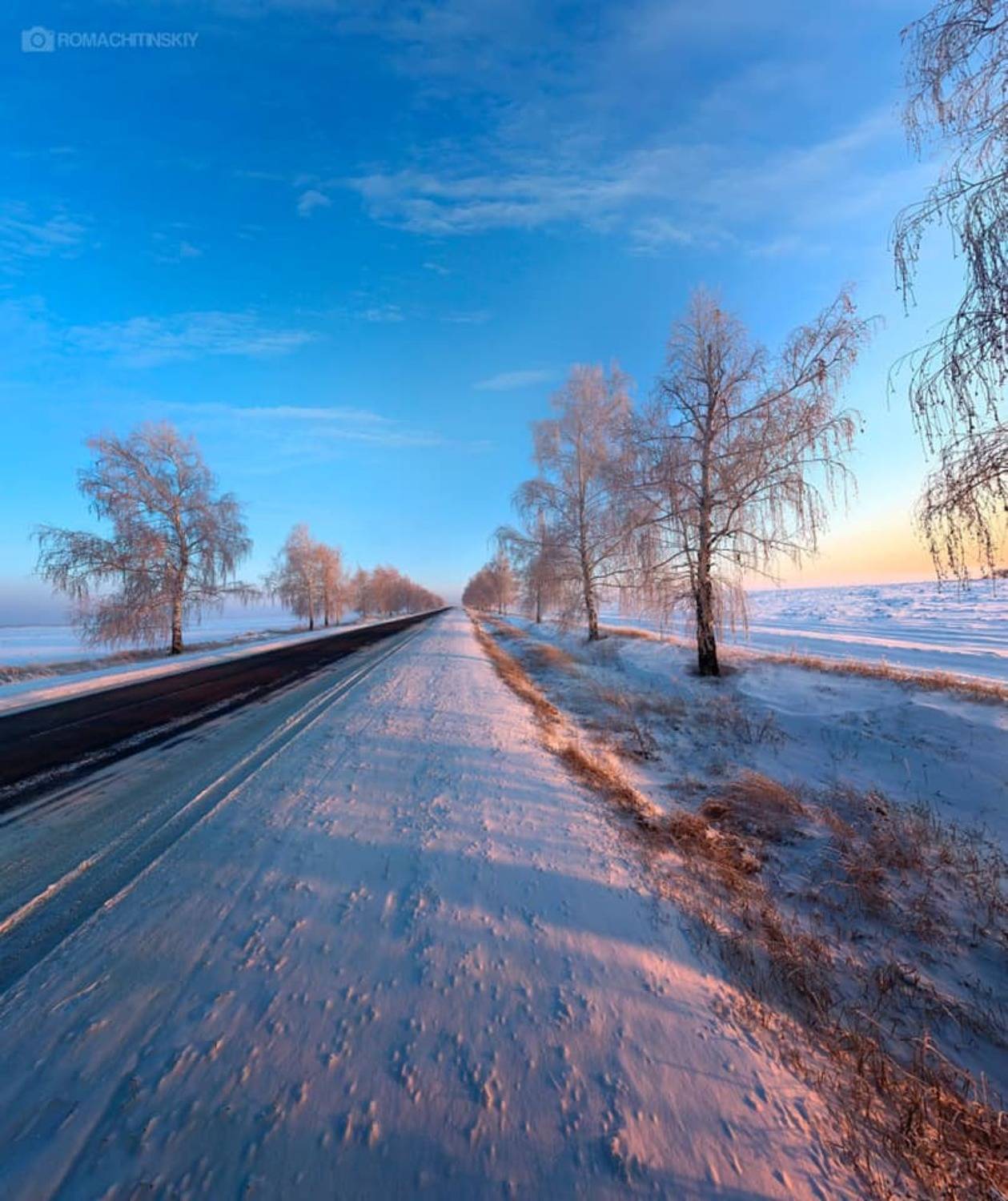 зима,деревья,дорога, Roma  Chitinskiy