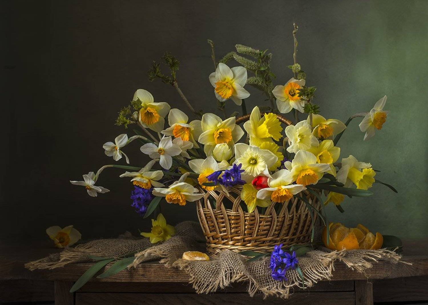 художественное фото,натюрморт,букет с цветами,нарциссы.., Людмила Костюченко