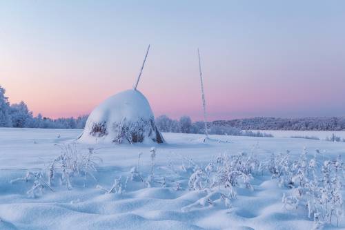 Морозное утро на Кенозере