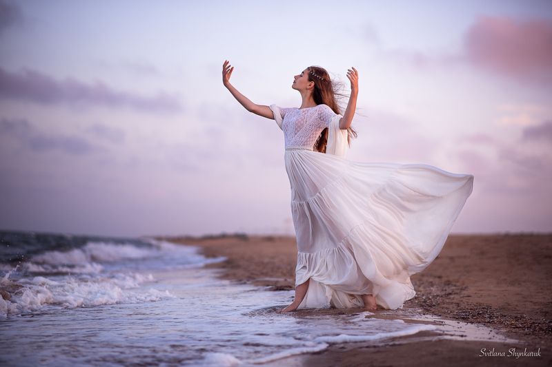 portrait, fragile, natural beauty, female portrait, sea, venus Little Venus фото превью
