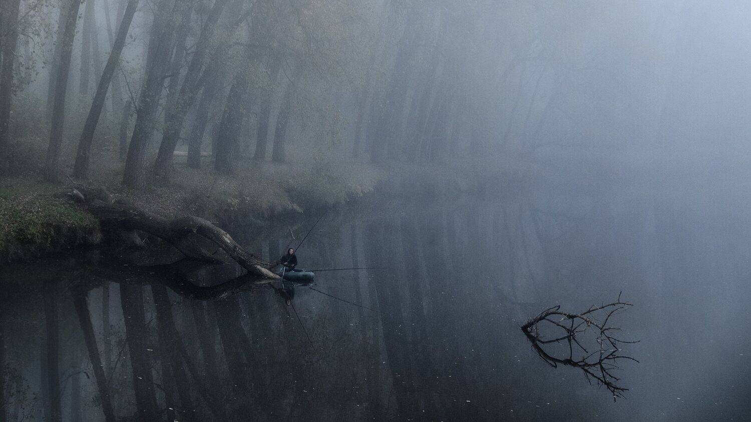 украина, коростышев, природа, река тетерев, тишина, туман, уединение, рыбак, счастье, жизнь, вдохновение, отражение, фотограф, чорный,, Александр Чорный